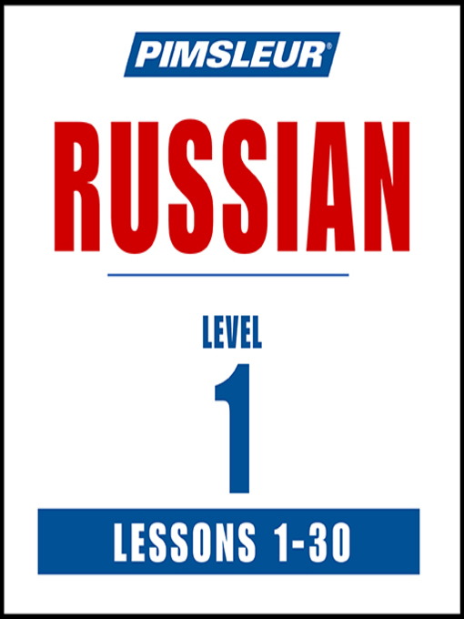 Cover image for Pimsleur Russian Level 1